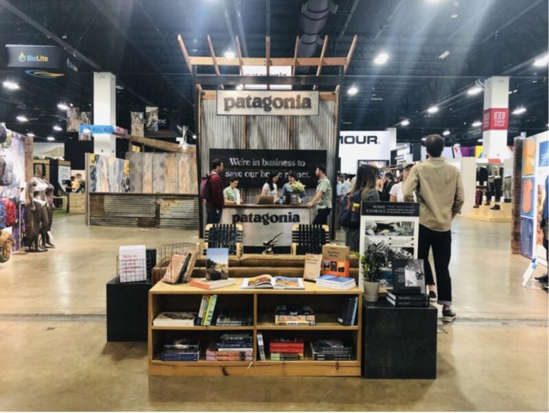Patagonia stand at a trade show