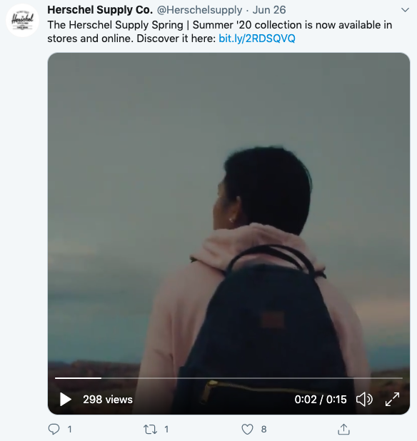 Herschel Twitter video ad
