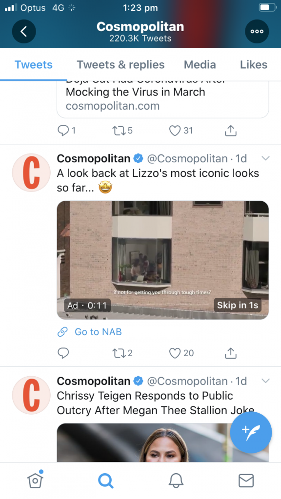 Twitter in-stream video ad
