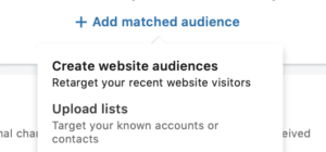 Retarget or upload lists 