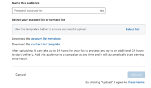 Creating a prospect account list