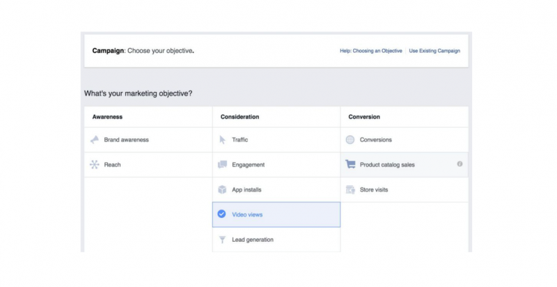 Facebook Ad Objectives
