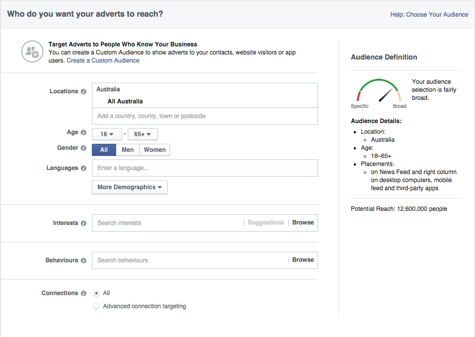Facebook Audience Targeting