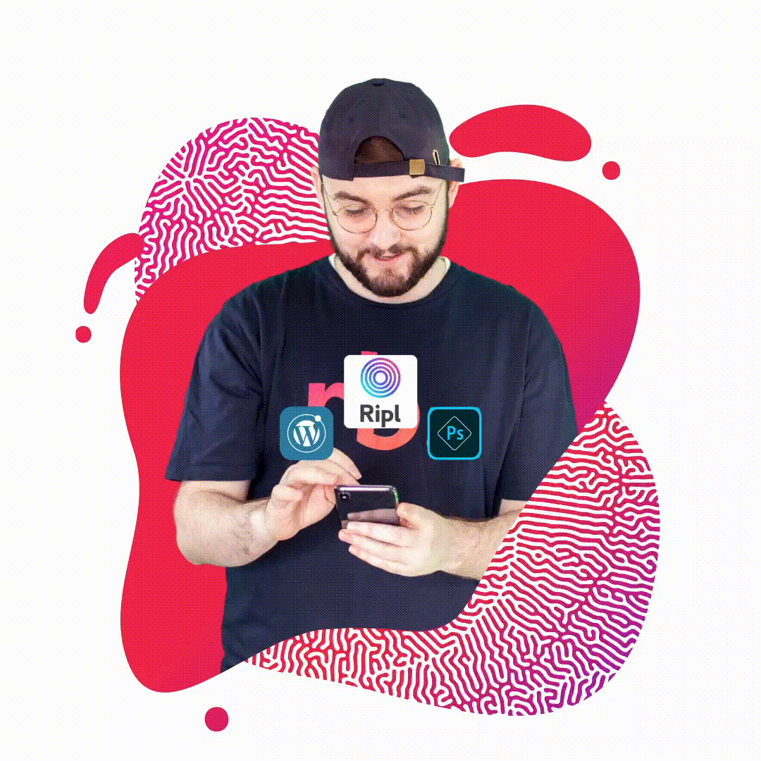 Redbacker scrolling through his favourite apps for marketing professionals.