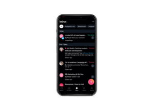 Asana on mobile.