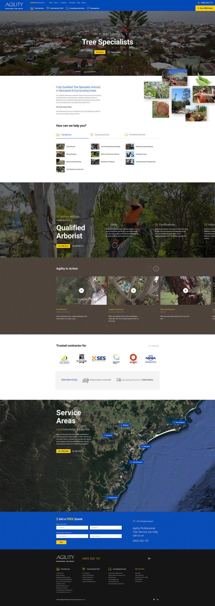 Arborist Website Design & Marketing - Agility Trees: Redback