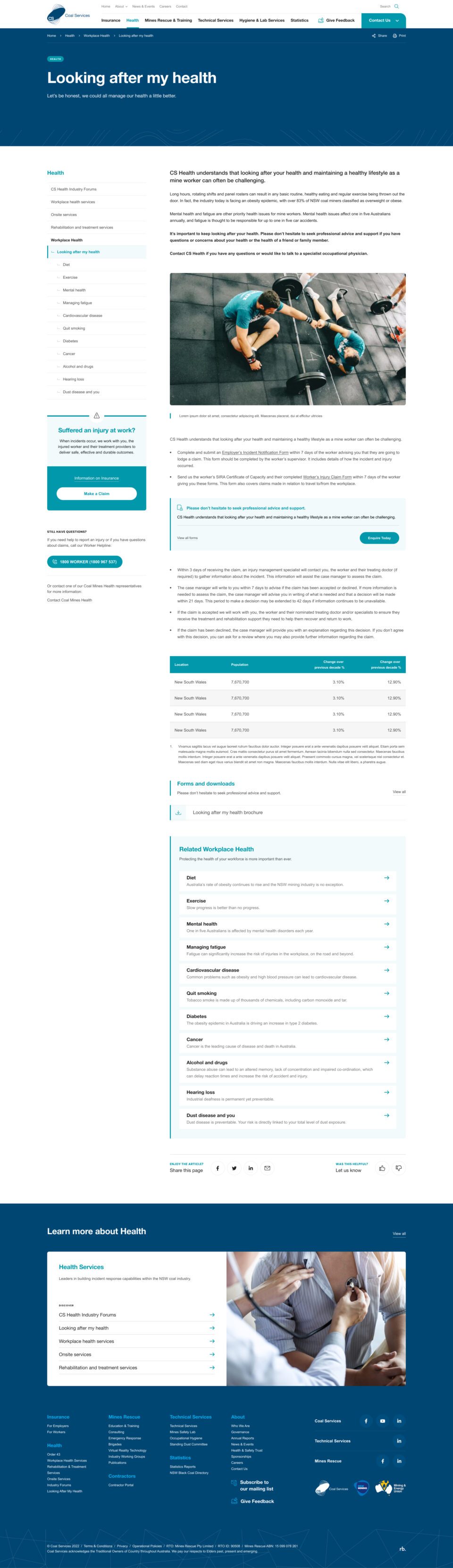 Mining Website Design - Coal Services: Redback