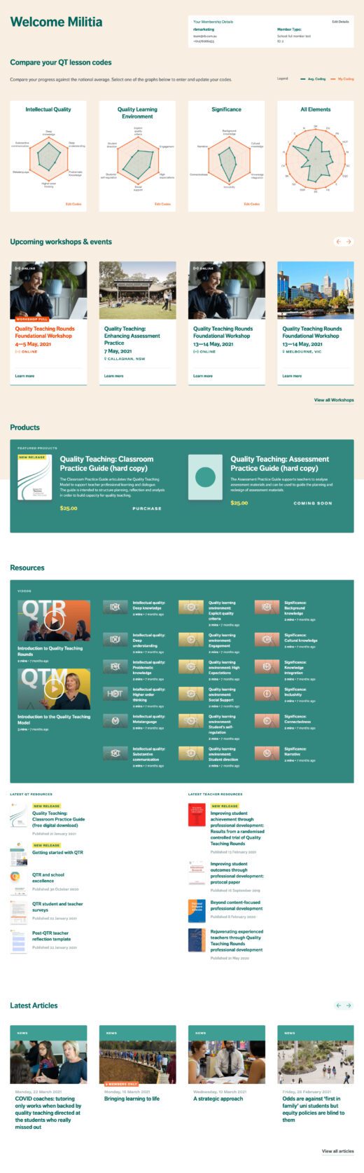 QTA members area