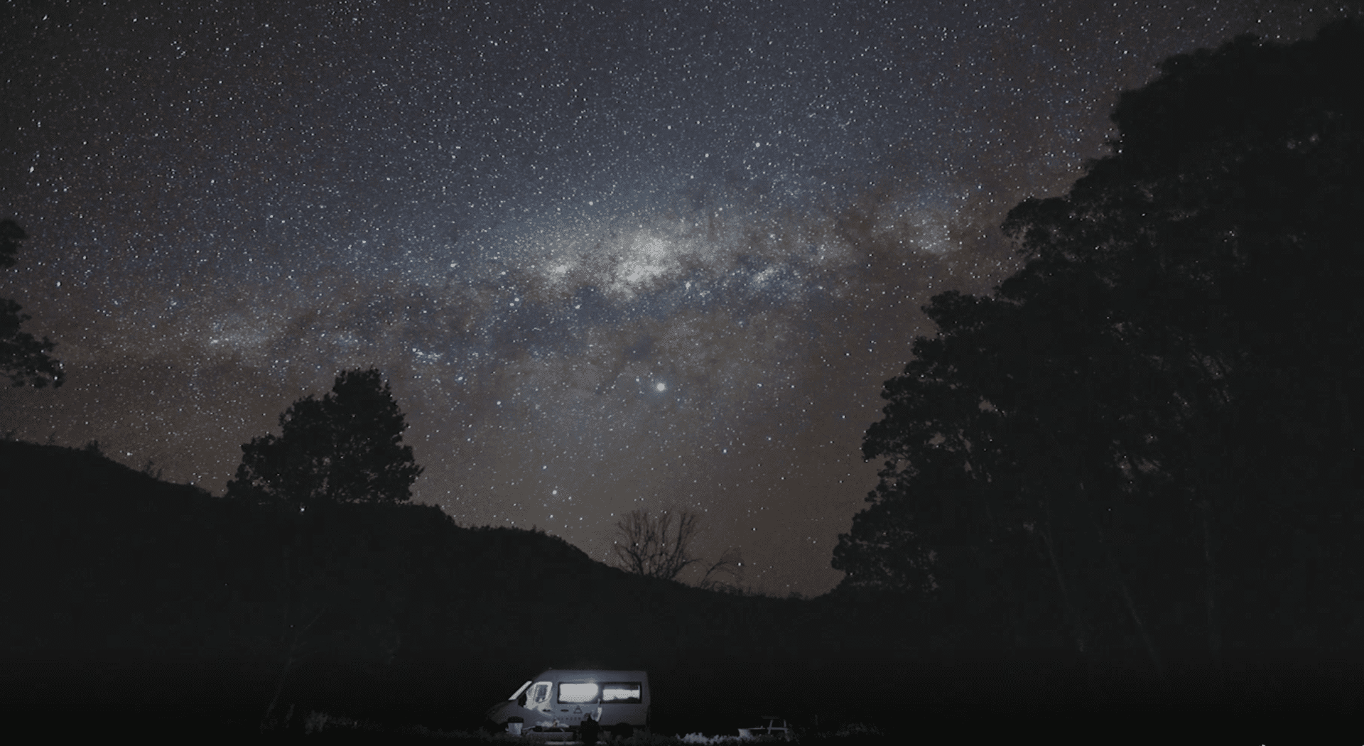 Camplify van under the stars