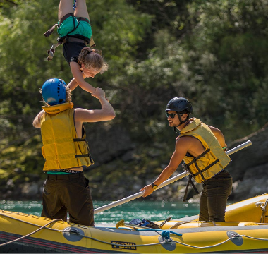 QRC students on a raft